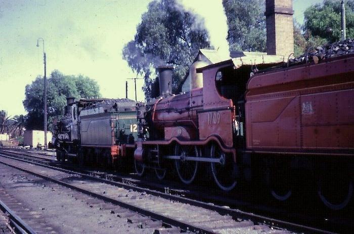 12 and 17 class locos Cowra 1965